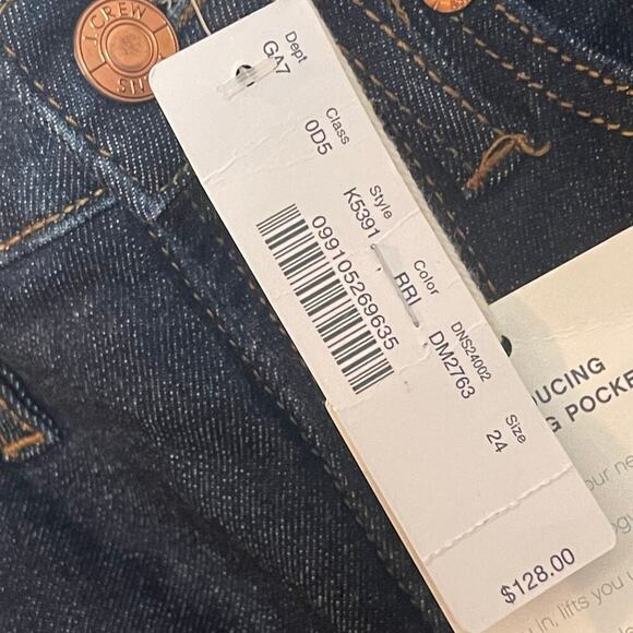 J. Crew Vintage Straight Jean In Resin Rinse Size 24 NWT - Picture 11 of 12